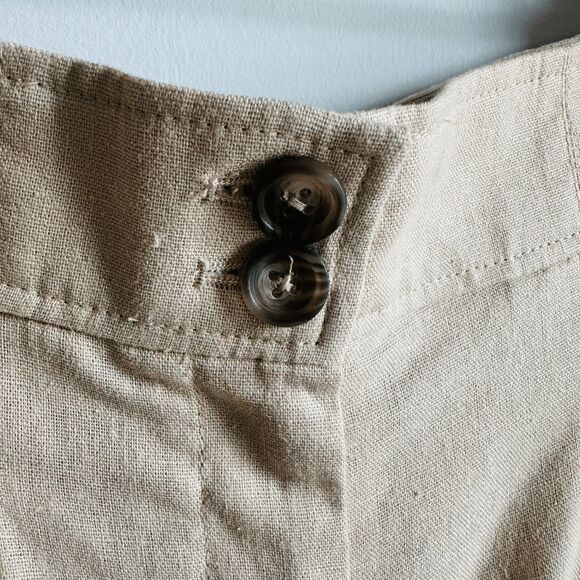 NWT Jason Wu Linen Blend High Waisted Pleated Shorts‎ – Cream – Size 10 – $230 - Picture 7 of 10